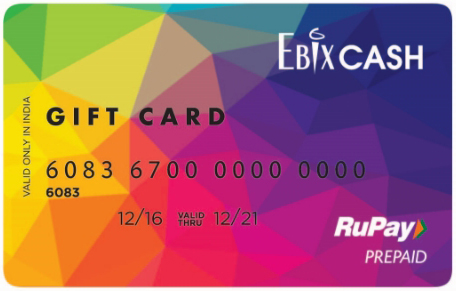 EbixCash gift card front