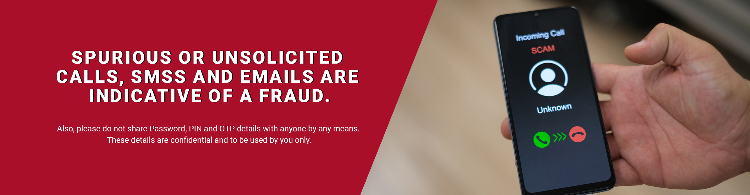 Fraud message alert